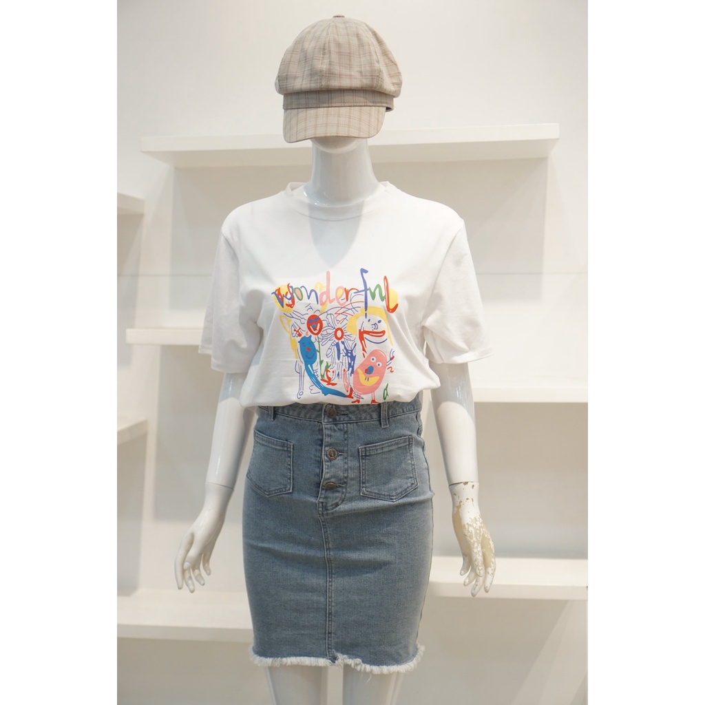 Áo thun nữ cotton in hình dễ thương 01