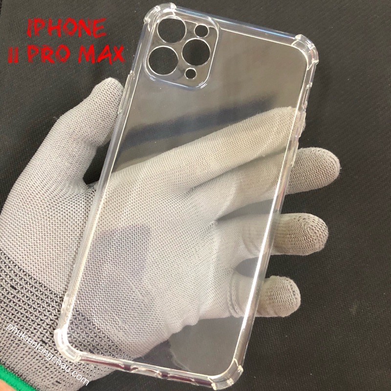 Ốp Lưng iPhone 11 Pro Max Dẻo Trong Suốt Chống Sốc Có Gù Bảo Vệ 4 Gốc