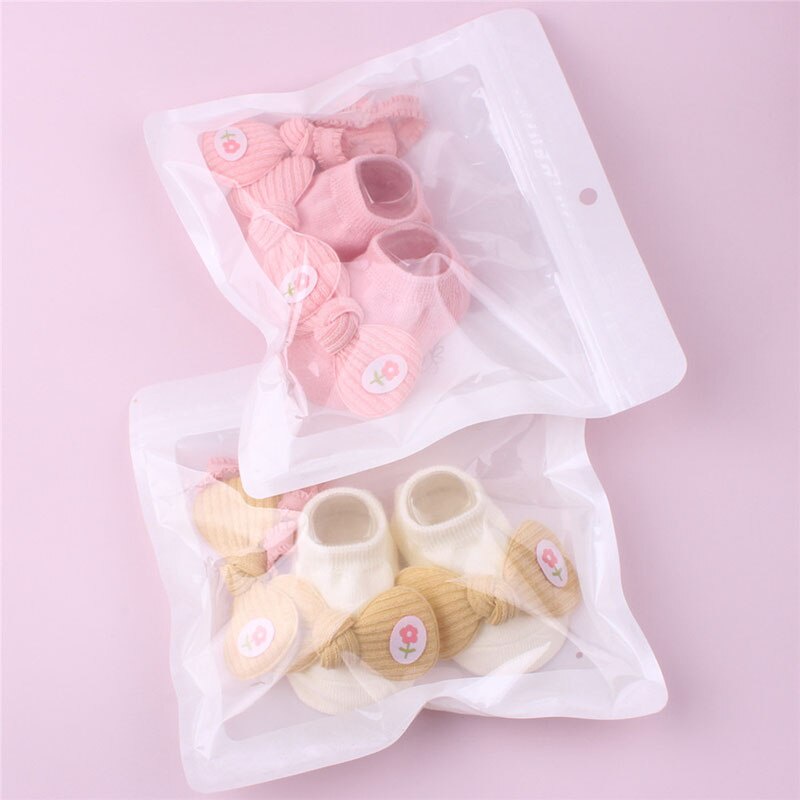Bộ Băng Đô Và Vớ Chống Trượt Đính Hoa Cho Bé Gái Sơ Sinh 0-2 Tuổi