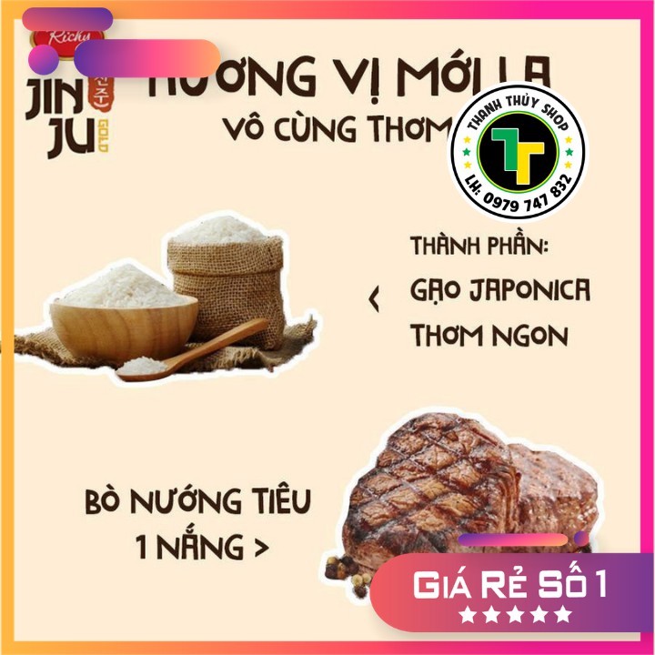 Bánh gạo Jinju Hàn Quốc vị bò nướng tiêu một nắng mới toanh trên thị trường loại 134g