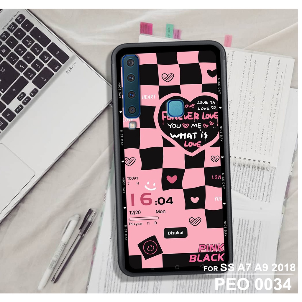 Ốp Lưng Samsung A30S - A50 - A70 - A7 2018 - A9 2018, In Hình &quot;Black Heart&quot; Phong Cách Đẹp.