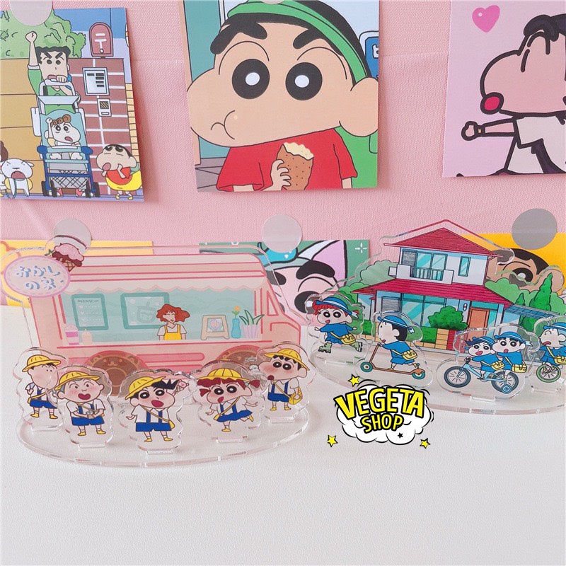 Mô Hình Tượng Standee Acrylic Mica Shin cậu bé bút chì - Nohara Shinnosuke Kazama Toru Sakurada Nene Sato Masao Bo