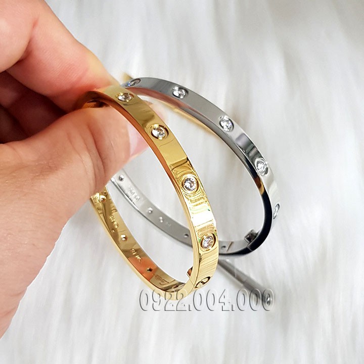 Vòng tay đính đá nguyên vòng titan kèm tua vít VZ1760.