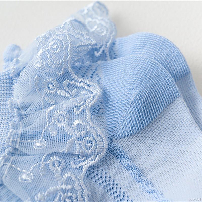 Vớ cotton phối ren đáng yêu cho bé gái