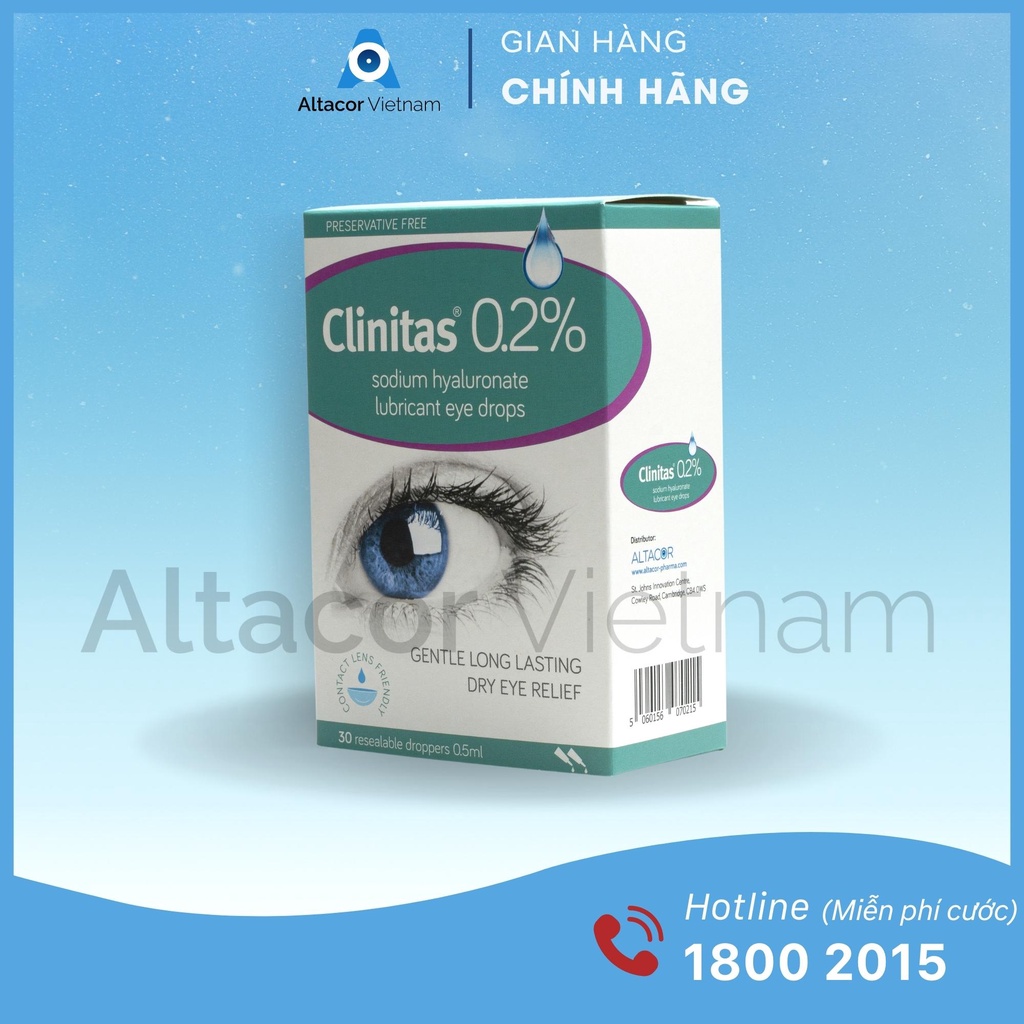 - Dung dịch nhỏ Mắt Clinitas® 0.2% - Ý