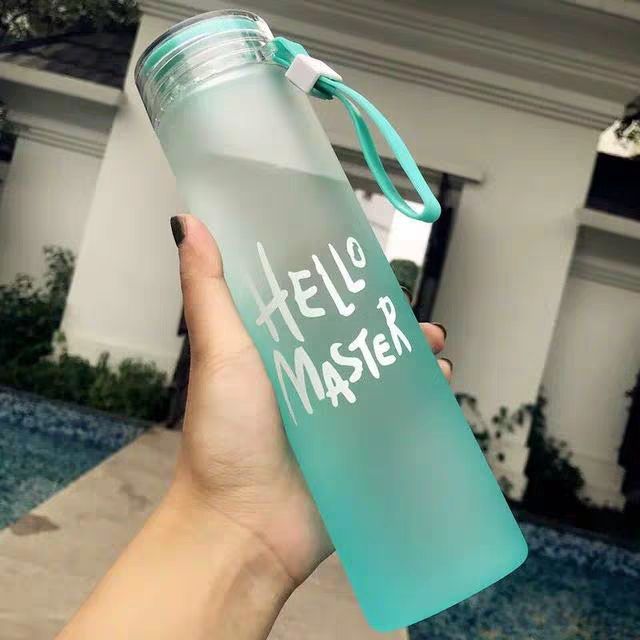 Bình nước thủy tinh hello master 500ml