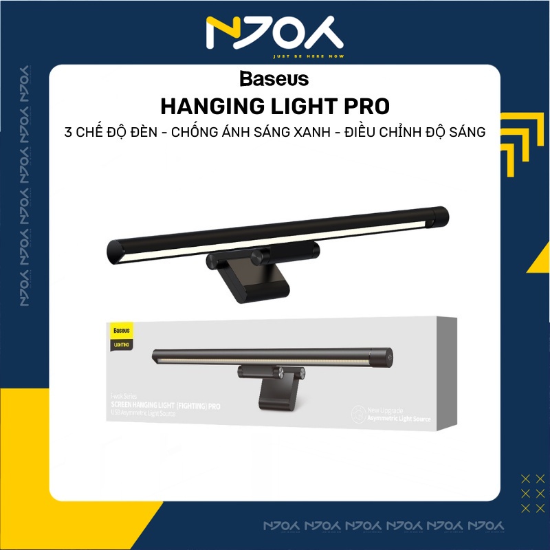 Đèn Treo Màn Hình Máy Tính Baseus Chống Ánh Sáng Xanh Bảo Vệ Mắt 3 Chế Độ Sáng Njoyshop