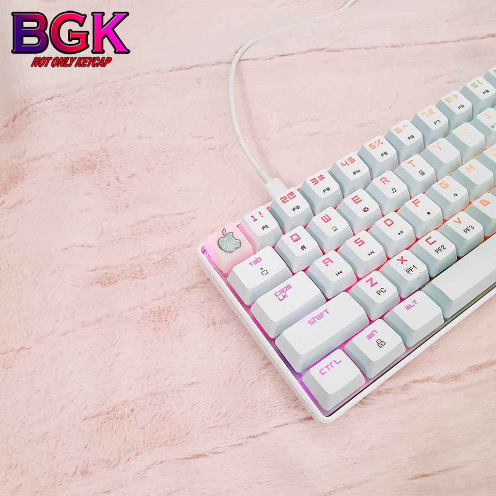 Keycap lẻ hình Logo quả táo cắn dở Apple bằng Resin cực đẹp( Keycap Artisan )