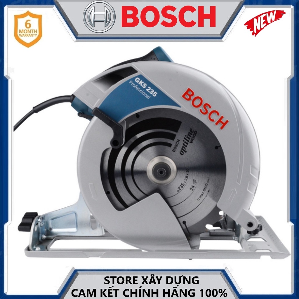 MÁY CƯA ĐĨA 235MM 2050W BOSCH GKS 235 TURBO (KÈM PHỤ KIỆN)- HÀNG CHÍNH HÃNG