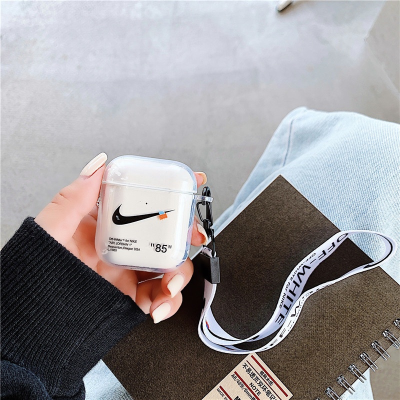 Vỏ Bảo Vệ Hộp Sạc Tai nghe không dây airpods 1/2 pro 1/2 pro 85 Họa Tiết logo Nike Thời Trang