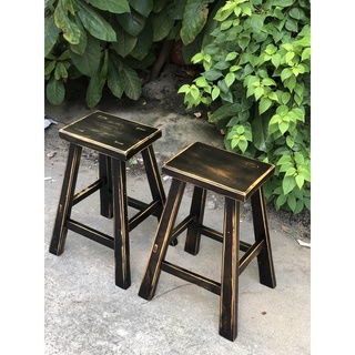 Ghế đẩu gỗ tràm vàng cao 50cm- Chắc chắn