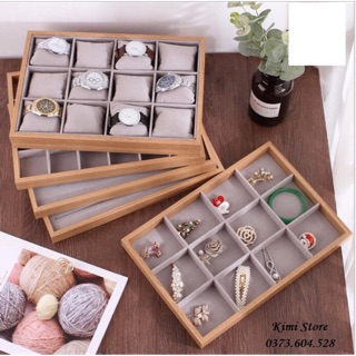 Khay Gỗ Để Nhẫn- Đồng Hồ- Phụ Kiện