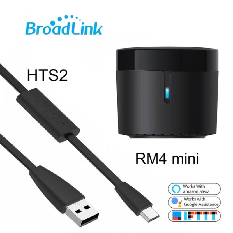 Điều khiển hồng ngoại Broadlink RM4 mini + Cáp cảm biến HTS2