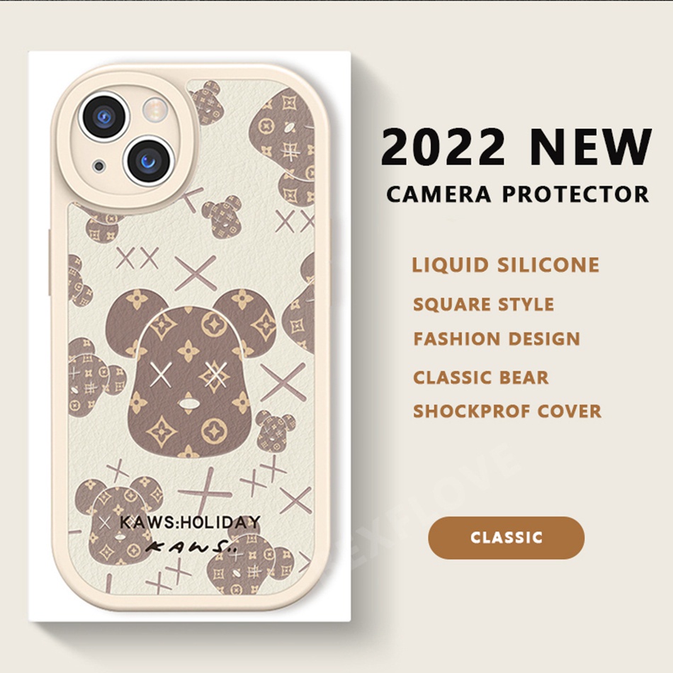 Ốp Điện Thoại Da Silicon Mềm Hình Gấu Cho iPhone 7 8 Plus 12 11 13 Pro XS Max 7 + 8 + X XS XR 11Pro 12Pro 13Pro 8Plus