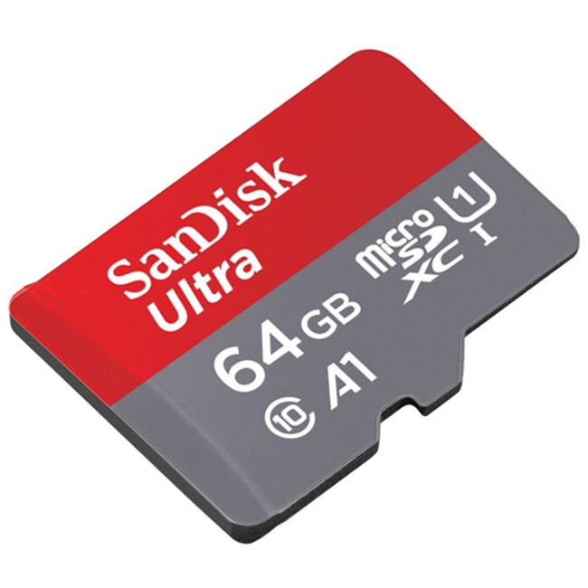 Thẻ nhớ MicroSDXC SanDisk Ultra A1 64GB Class 10 U1 100MB/s - Không Box (Đỏ)