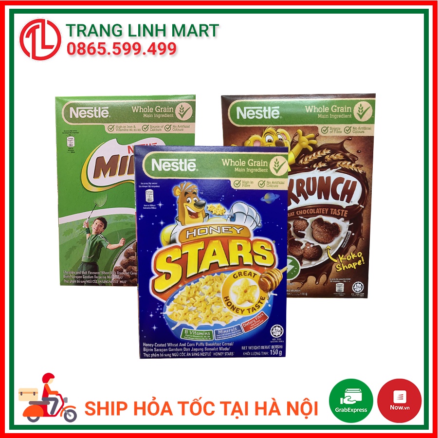 Ngũ cốc ăn sáng Nestle MILO/ HONEY STAR/ KOKO KRUNCH hộp 170g