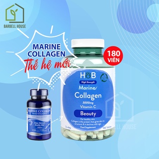 Viên uống Marine Collagen – căng sáng da, mờ nám, giảm thâm mụn, chống lão hoá Holland&Barrett 120 viên