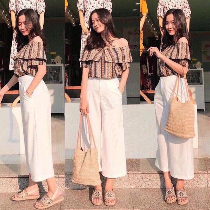 Bigsize  Quần ống rộng lửng chất đũi LƯNG THUN,chất xước siêu đẹp, siêu mịn, quần ống sớ thoáng mát