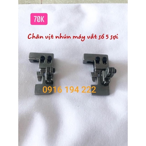 Chân vịt nhún vắt sổ 5 sợi Siruba (Trên thẳng, dưới nhún)