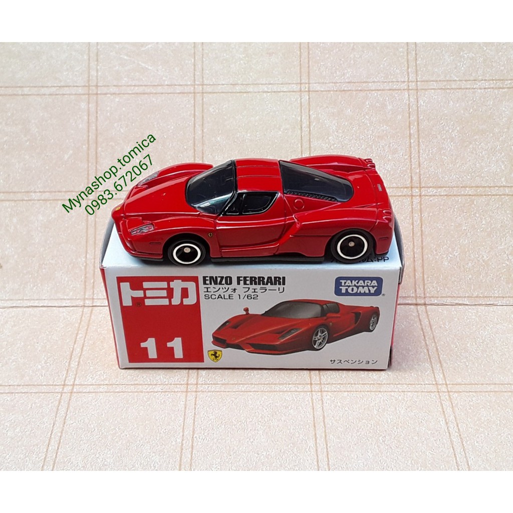 Đồ chơi mô hình tĩnh xe tomica, Enzo Ferrari (đỏ) có hộp như hình, tặng hộp PVC
