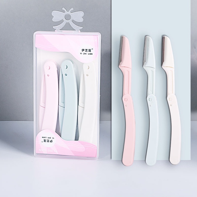 Set 3 cạo chân mày Yizhilian 8258 nội địa Trung gấp gọn tiện dụng