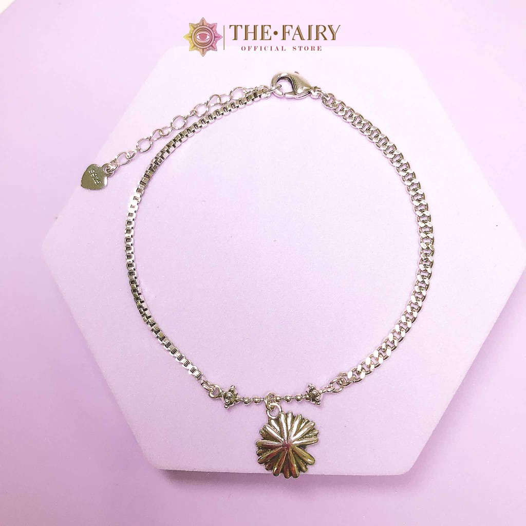 Lắc tay bạc Thái 925 The Fairy charm hoa cúc đại đóa [ VT10 ]
