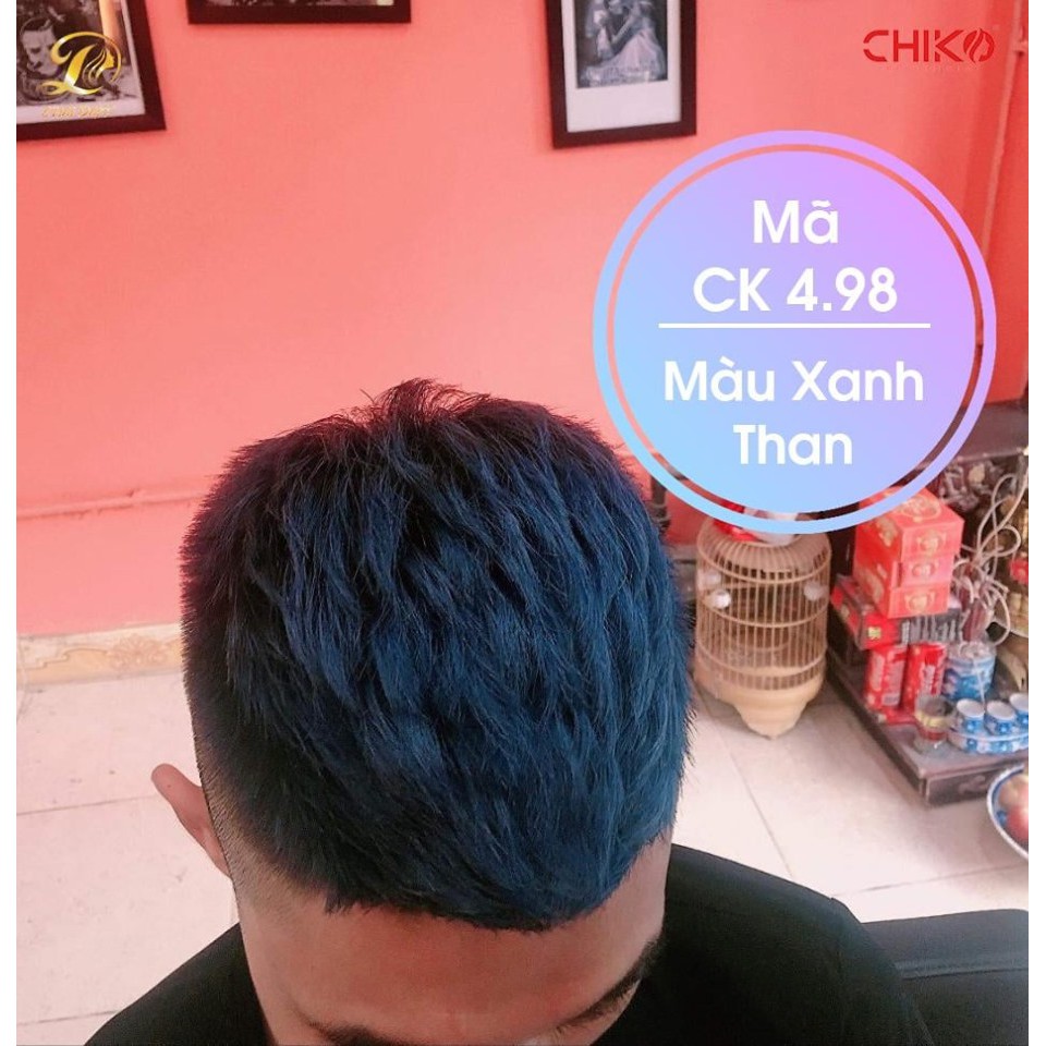 XANH THAN-Thuốc nhuộm tóc (CK 4.89) CHIKO+ TẶNG kèm trợ nhuộm+HẤP PHỤC HỒI