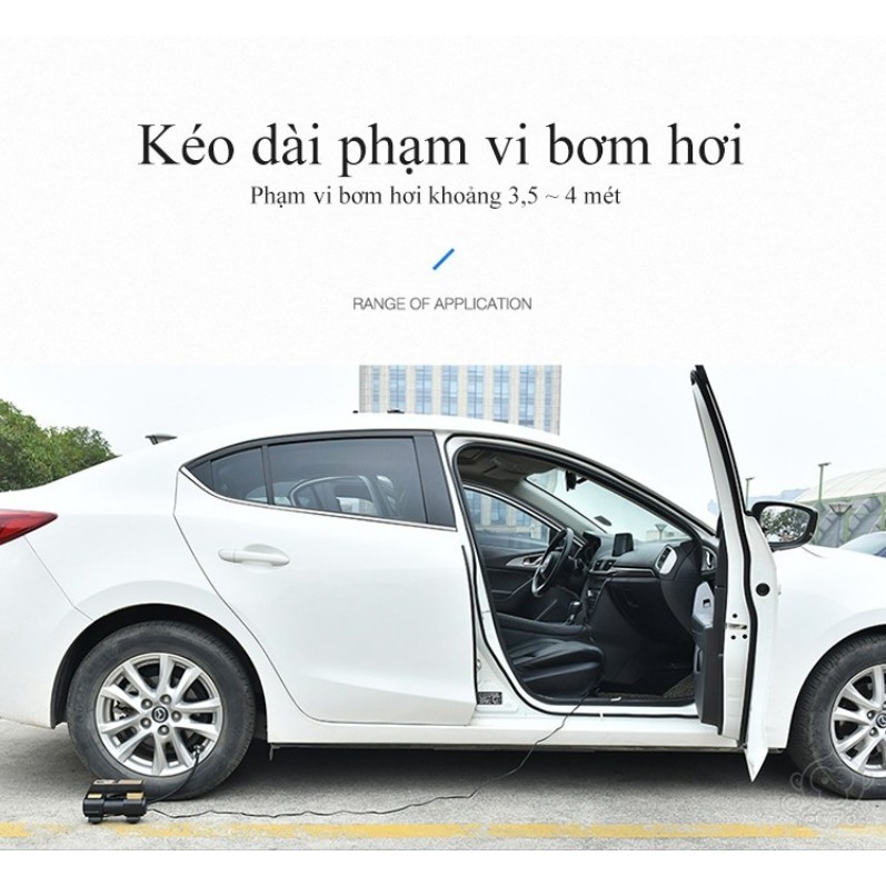 Máy bơm lốp nhanh 30s LCD xilanh kim loại - Home and Garden