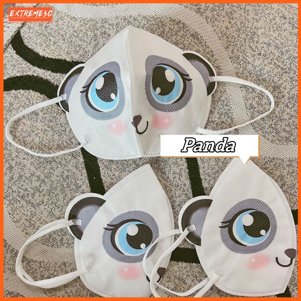10 Chiếc Hoạt Hình Dễ Thương Trẻ Em Hình Gấu Trúc Mặt Nạ 3d Thoáng Khí Khẩu Trang Cho 1-13 Năm 3 Lớp Mùa Hè Mặt Nạ