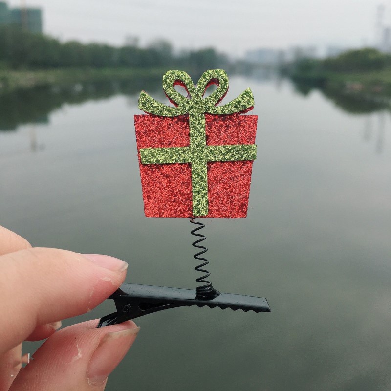 Kẹp tóc họa tiết ông già Noel/ người tuyết/ tuần lộc thời trang xinh xắn cho nữ