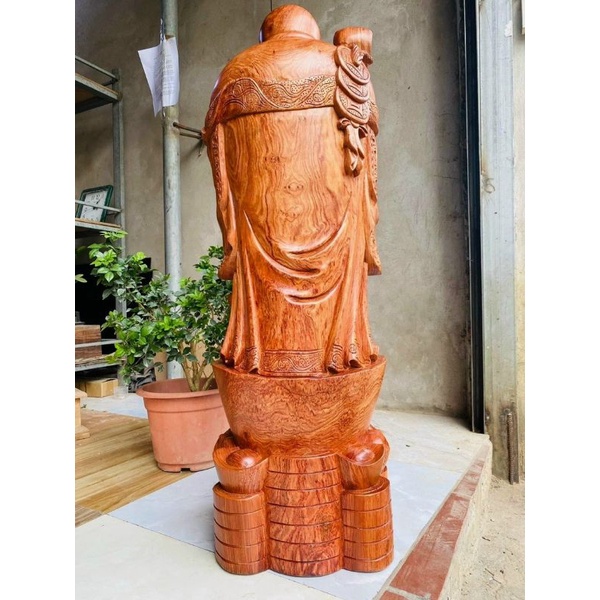 Tượng phật di lặc chúc phúc gỗ hương cao 1m