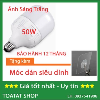[Combo Sỉ] - Bóng đèn Led trụ 50W (Ánh Sáng Trắng/Vàng) - tặng móc siêu dính
