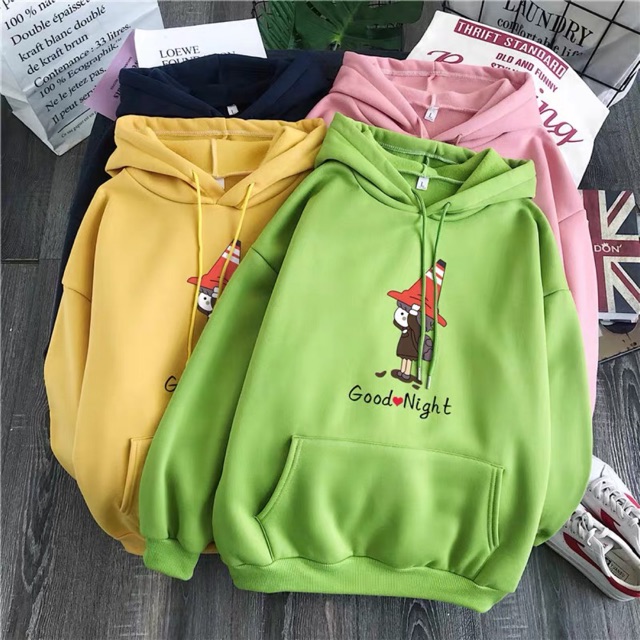 Áo hoodie người Good Night cô gái mũ đỏ HARIQUEEN