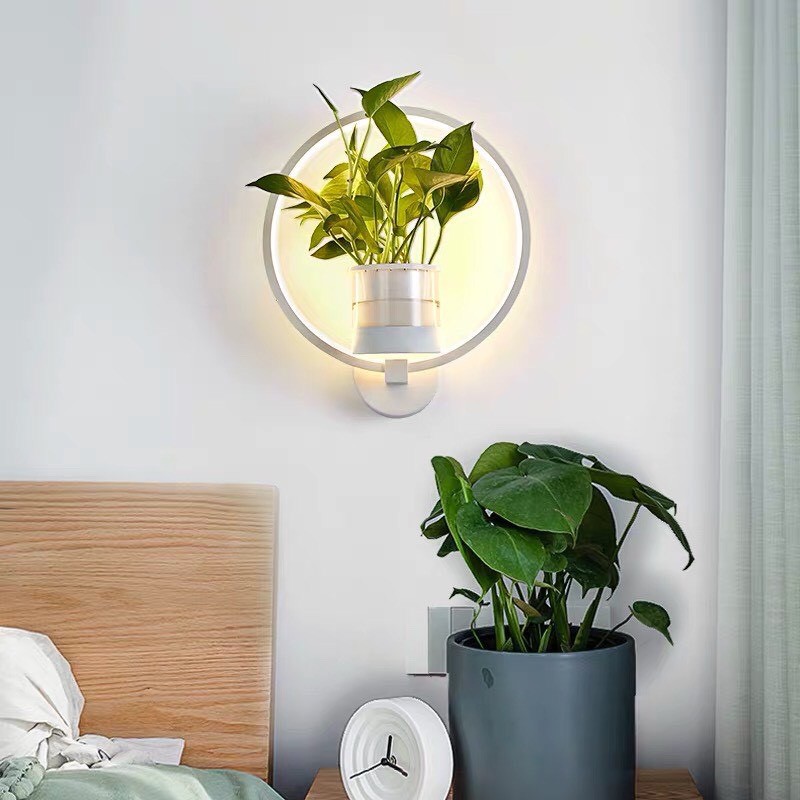 Đèn tiểu cảnh gắn tường có thể trồng cây, Đèn trang trí decor hiện đại độc đáo
