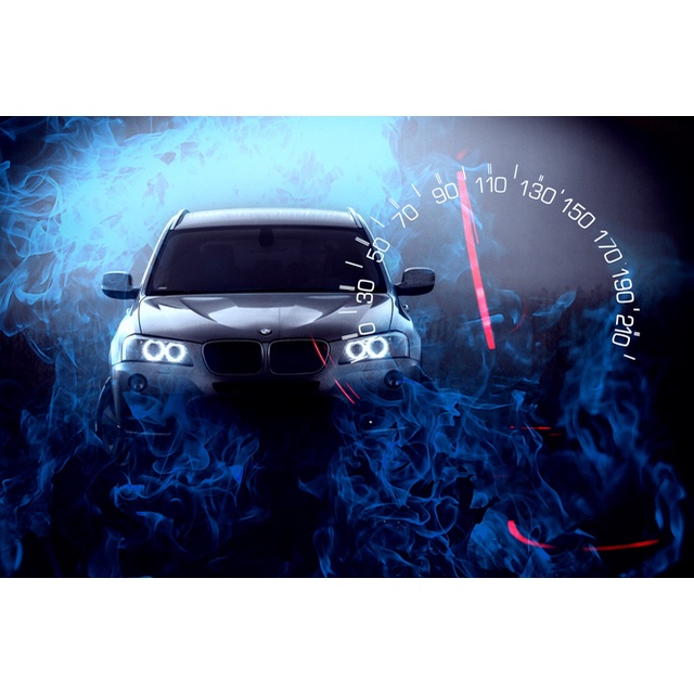 Tranh Vải Bạt Treo Tường In Hình Xe Đua Thể Thao Hiện Đại Trang Trí Nhà Cửa/Văn Phòng