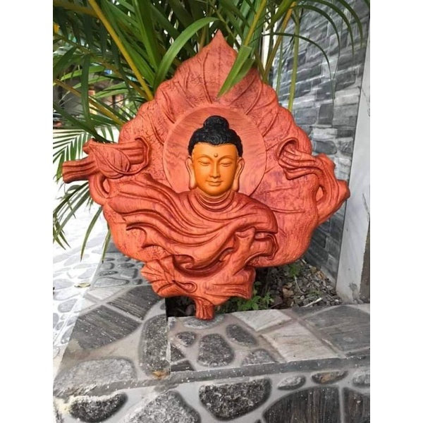 Tranh diện phật gỗ hương