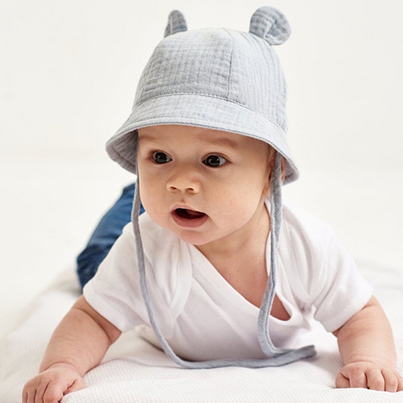 Nón Tai Bèo Chất Liệu Cotton Mềm Mại Thời Trang Xuân Hè Cho Bé Trai Và Gái Sơ Sinh