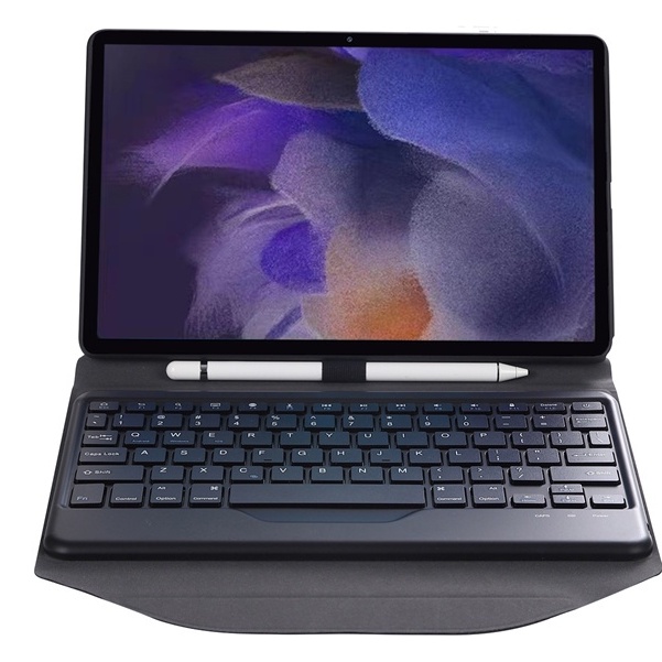 Bao Da Máy Tính Bảng Kèm Bàn Phím bluetooth 3.0 Có Đèn Nền Chữ s Cho samsung galaxy tab a8 2021 sm-J200 / x205 Giá Đỡ