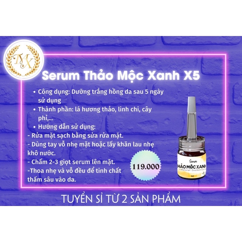 Serum thảo mộc xanh x5 ( 2 lọ )