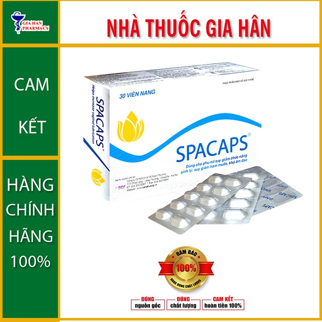 SPACAPS Hộp 30 viên - Giúp Hỗ Trợ Tăng Tiết Dịch Nhờn Cho Phụ Nữ