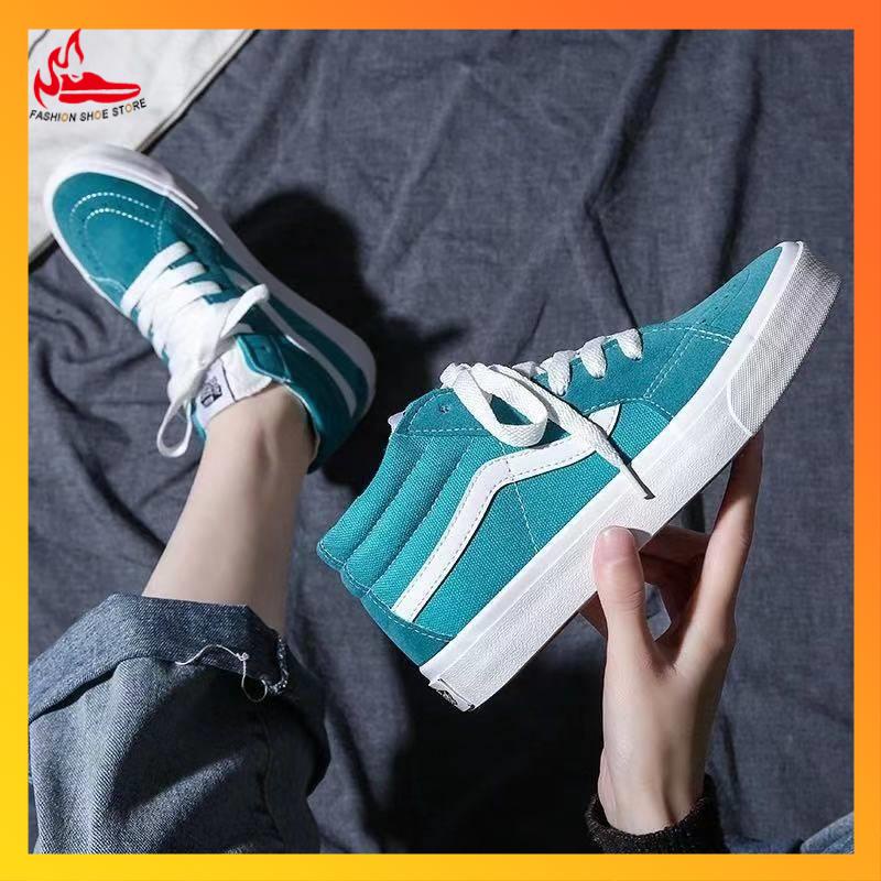 Mochwans Giày Trượt Ván Vải Canvas Cổ Cao Thời Trang Hàn Quốc Năm 2021 Dễ Phối Đồ Cho Nữ Sinh