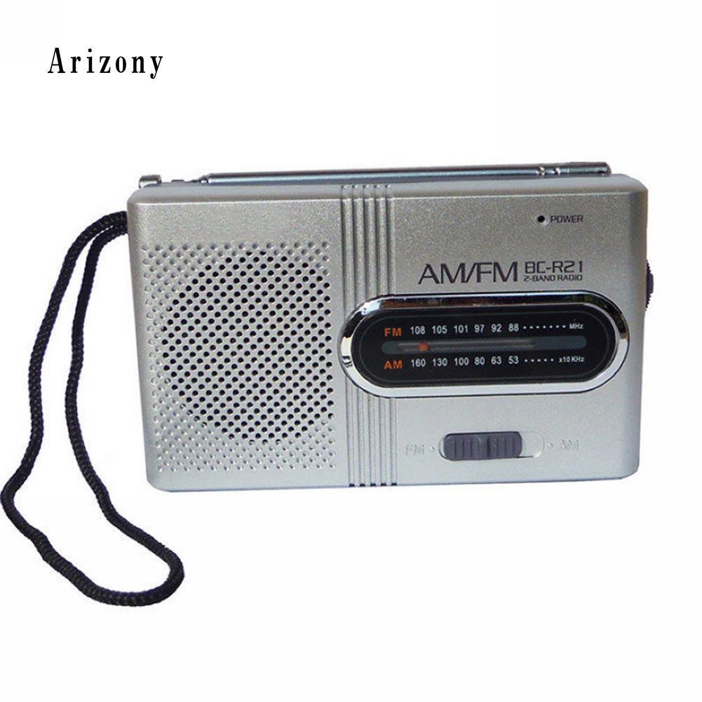 ✮AM/FM Mini Portable Telescopic Antenna Radio Pocket World Receiver Speaker