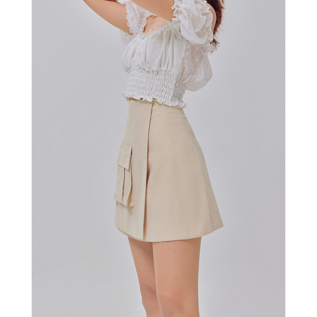 Chân váy ngắn Shebyshj túi hộp màu nude - Aura Skirt | BigBuy360 - bigbuy360.vn