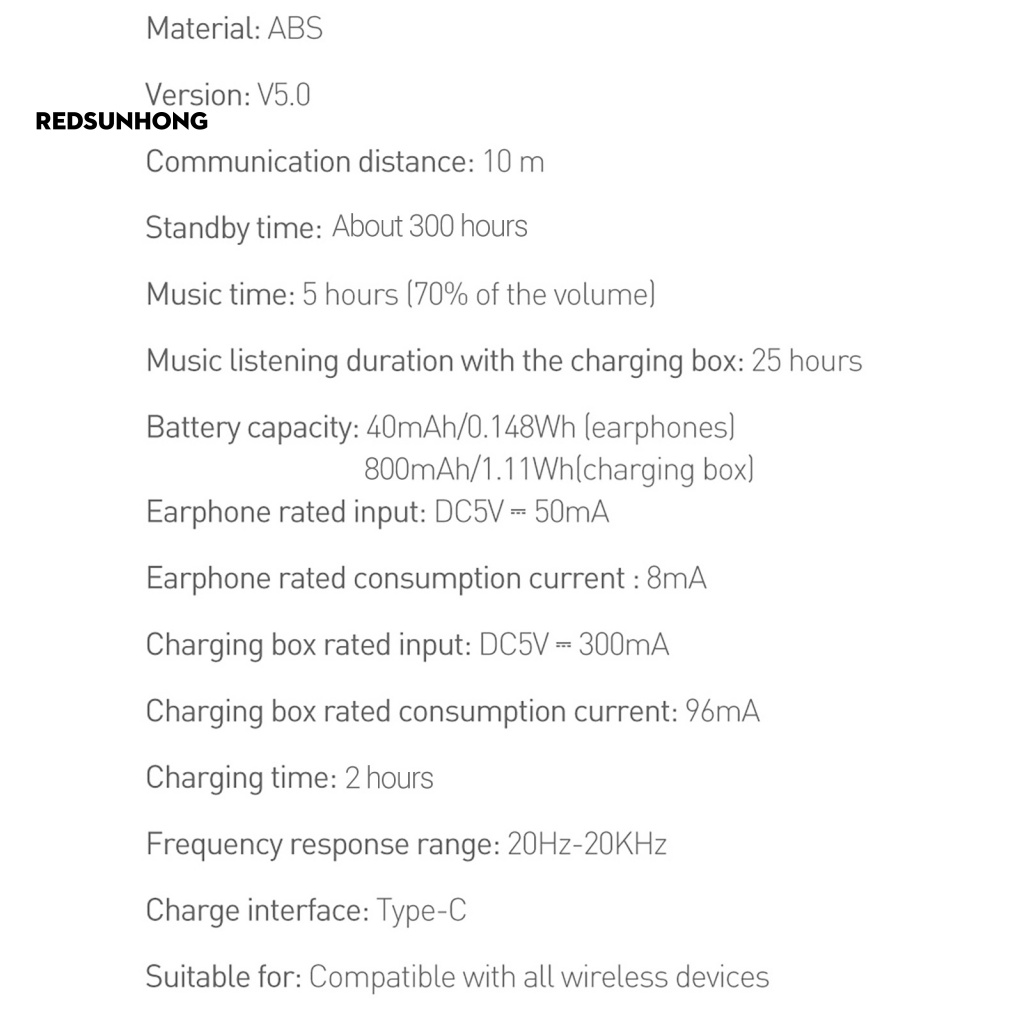 Tai Nghe Bluetooth 5.0 Rsh.Z Chống Thấm Nước Kiểu Dáng Thể Thao