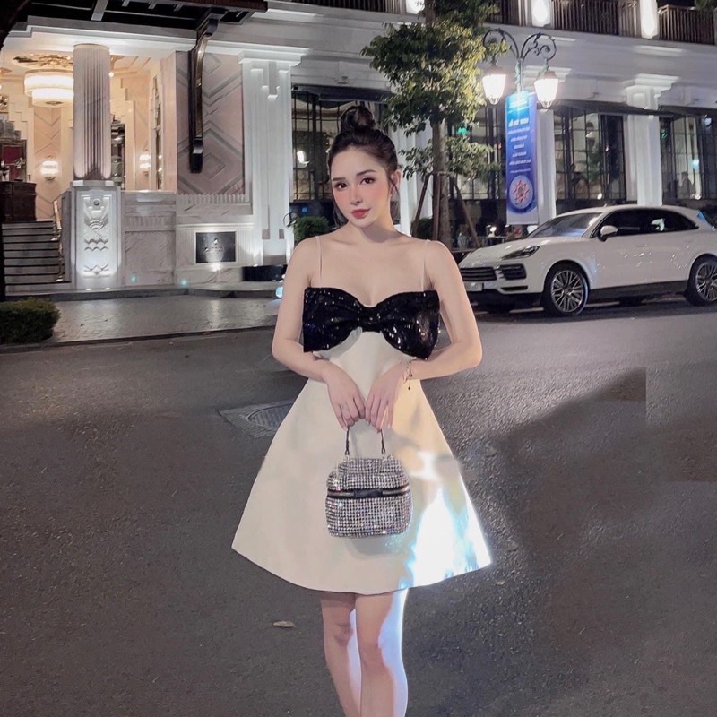 Váy tacta nơ kim sa sang chảnh