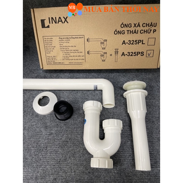 Bộ xả nhựa INAX A 325PS, Co P thải nhựa INAX A 325PL, ống thải co P nhựa INAX, bộ xả lavabo nhựa INAX