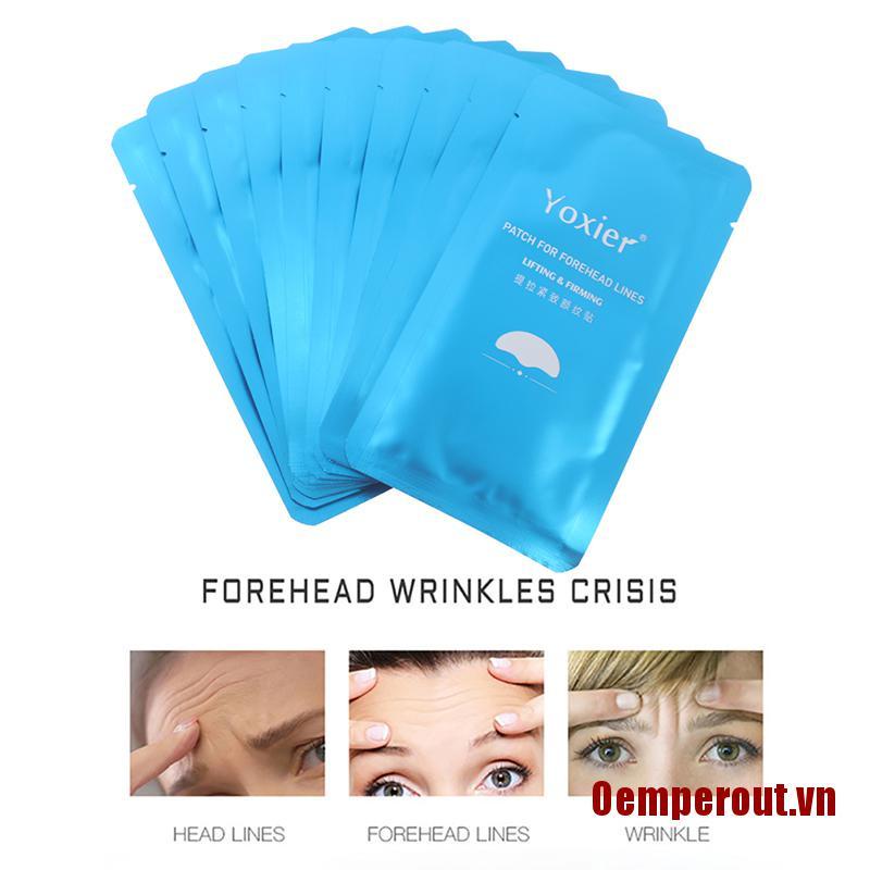 Oemperout❤10Pcs Forehead Line Removal Patch Anti Wrinkle Firming Mask Frown Anti-Aging