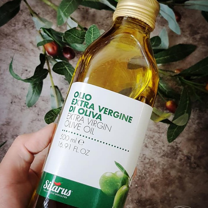 Dầu Olive nguyên chất (Extra Virgin) 500ml- tốt cho bé ăn dặm và người ăn eatclean - hiệu Silarus nhập khẩu từ Ý