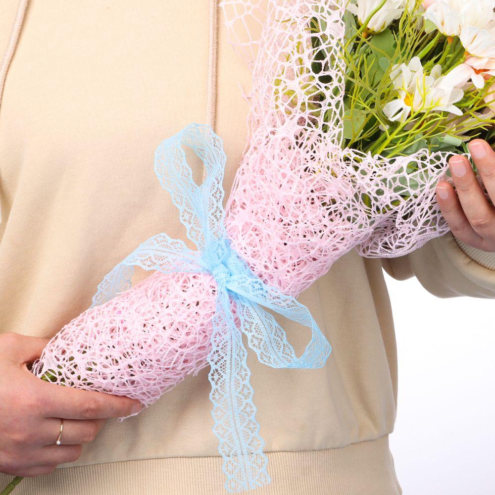 Cuộn Dây Ruy Băng Satin Phối Ren Dùng Gói Quà