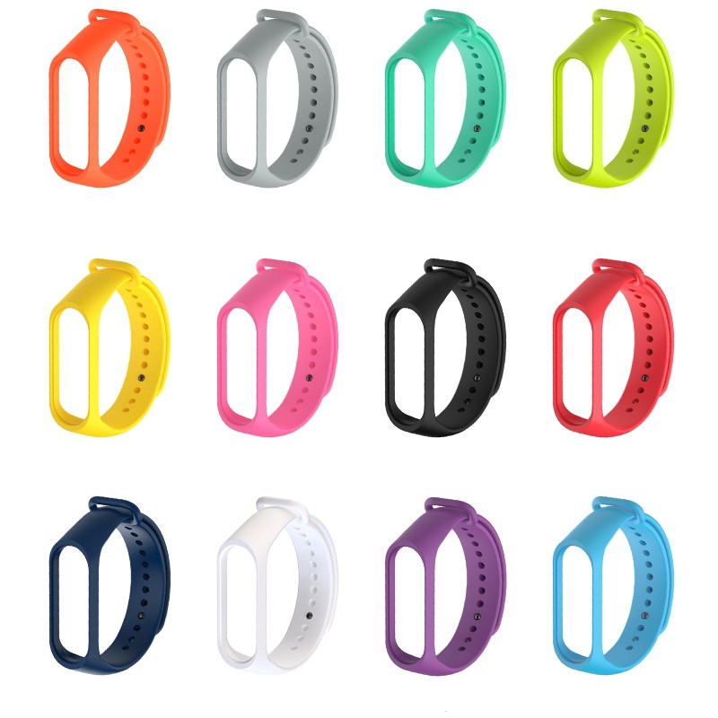 Xiaomi Mi Band 3 4 Strap Replacement Original Silicone Colorful Full Bracelet M3 M4 Wristband Smartwatch